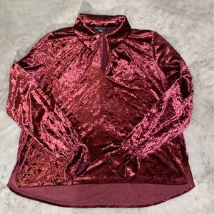 Romeo and Juliet Couture Maroon Velvet Top